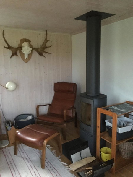 Stuga vid viltåker nära norska gränsen, Strömstad, Sweden