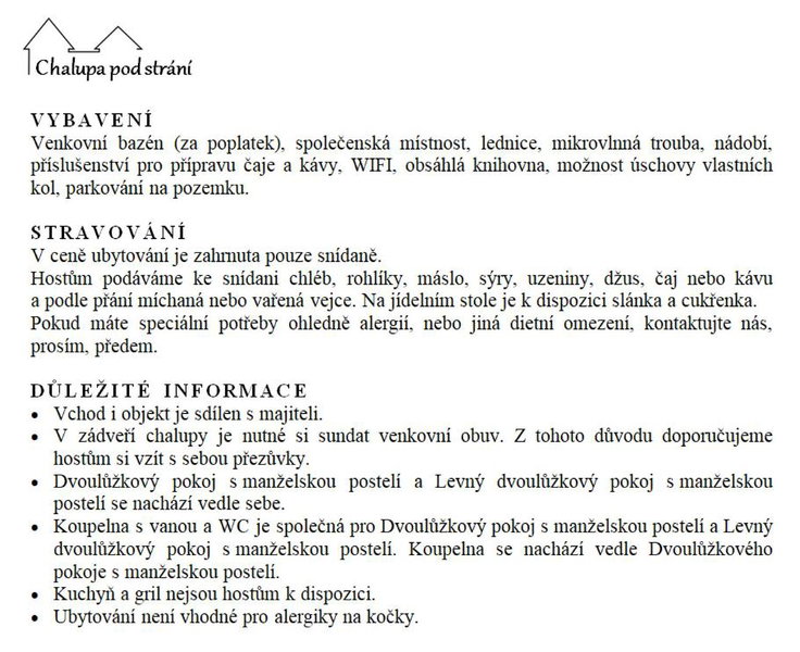 Chalupa pod strání, Telecí, Czechia