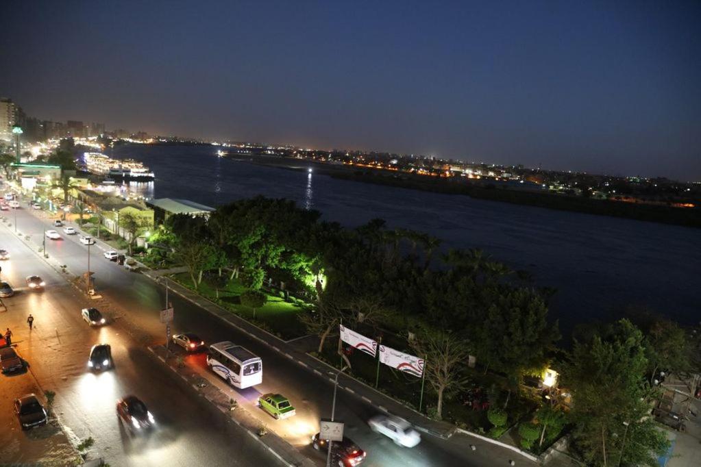 Charming sunset,Panoramic Nile view & pyramid view, Egypt