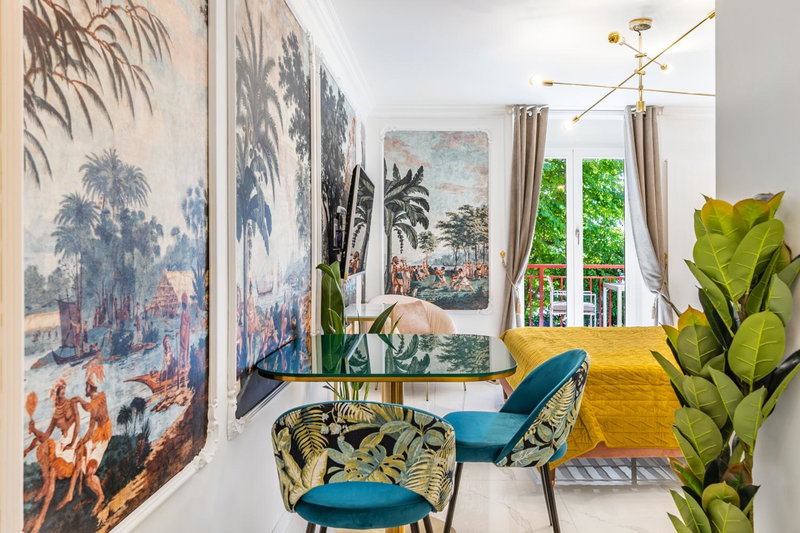 Tropical studio with a balcony - Lake View, Montreux, Switzerland