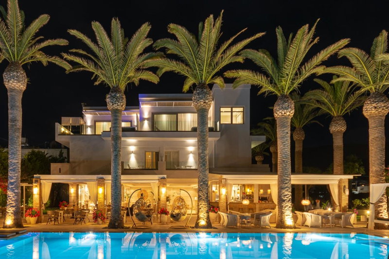 Drossia Palms Hotel and Nisos Beach Suites, Malia, Greece