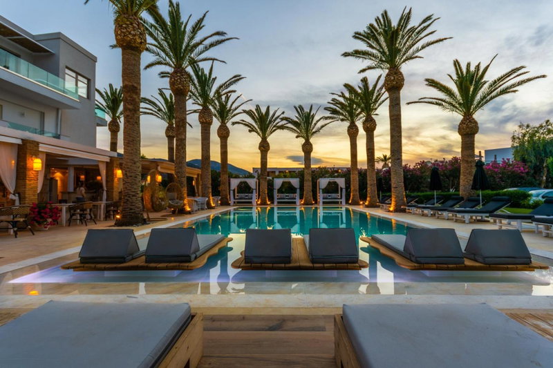 Drossia Palms Hotel and Nisos Beach Suites, Malia, Greece