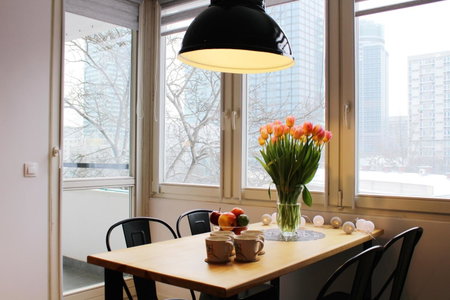 Comfy with great city view by Cooee Apartments, Warsaw, Poland