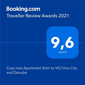 Cosy new Apartment 3min to VIC/Uno-City and Danube, Vienna, Austria