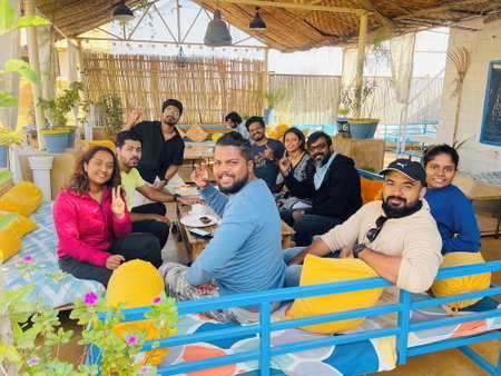 Jaisalmer Hostel Crowd, Jaisalmer, India