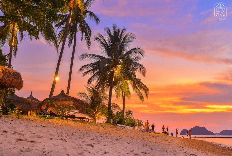 Sunset at Las Cabanas, El Nido, Philippines