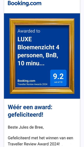 LUXE Bloemenzicht 4 personen, BnB, 10 minuten van zee, Breezand, The Netherlands