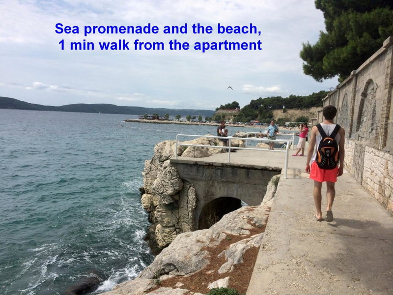 Beachfront apartment Milan, with balcony, Split, Croatia