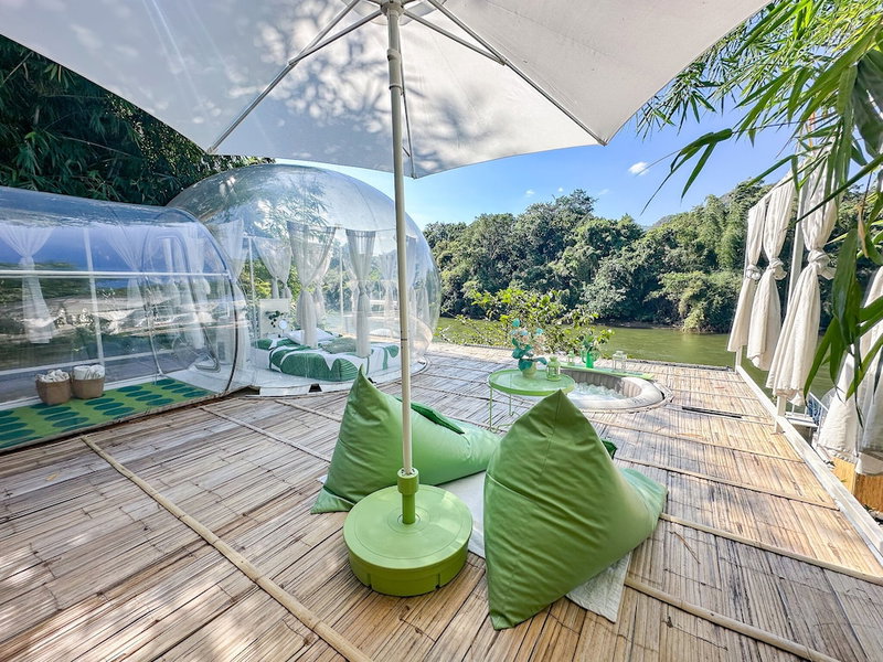 The Three Bubble Houses, Sai Yok, Thailand
