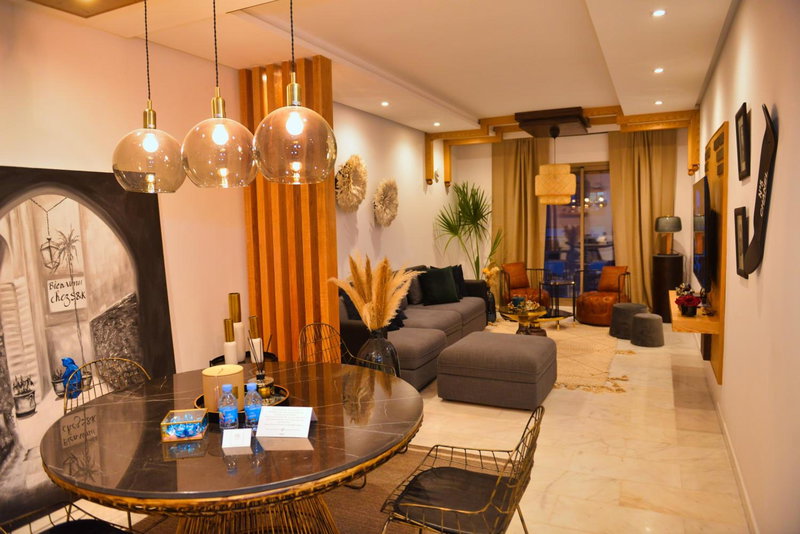 Appartement de prestige climatisé à l'hivernage 400m de la Gare, Marrakech, Morocco