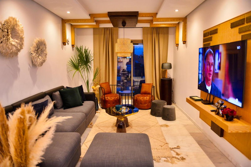 Appartement de prestige climatisé à l'hivernage 400m de la Gare, Marrakech, Morocco