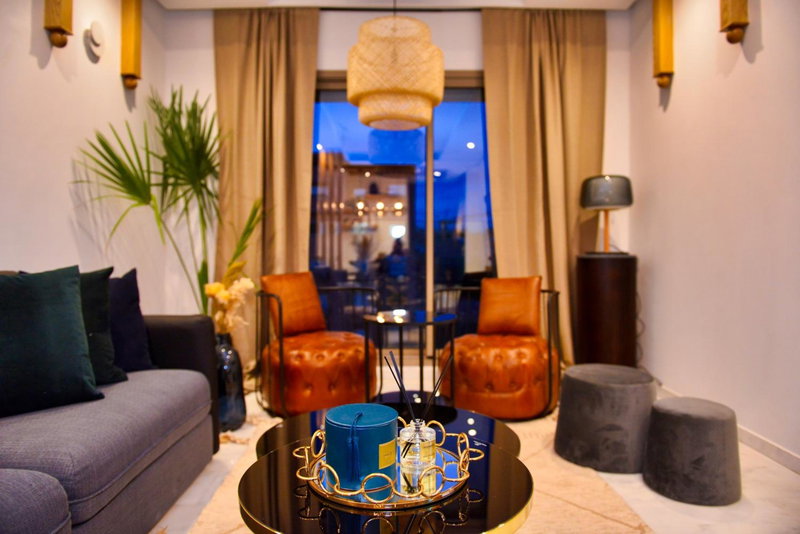 Appartement de prestige climatisé à l'hivernage 400m de la Gare, Marrakech, Morocco