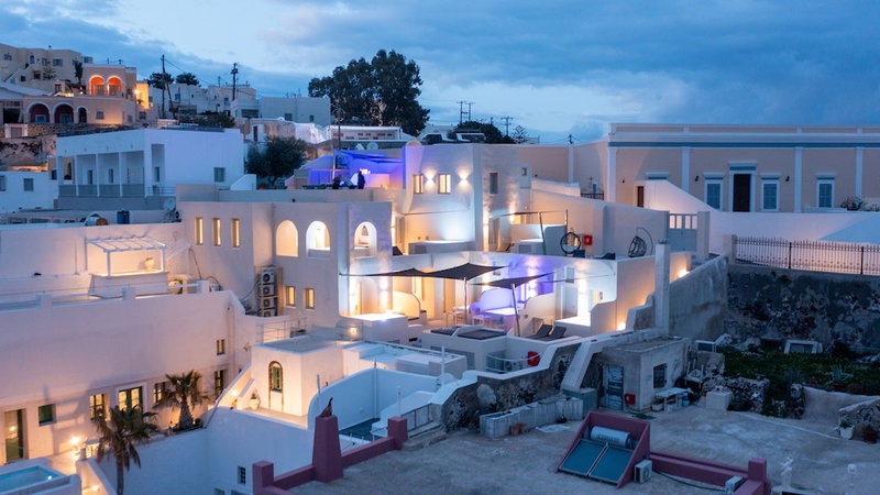 Caldera Cliff Illusion, Santorini, Greece