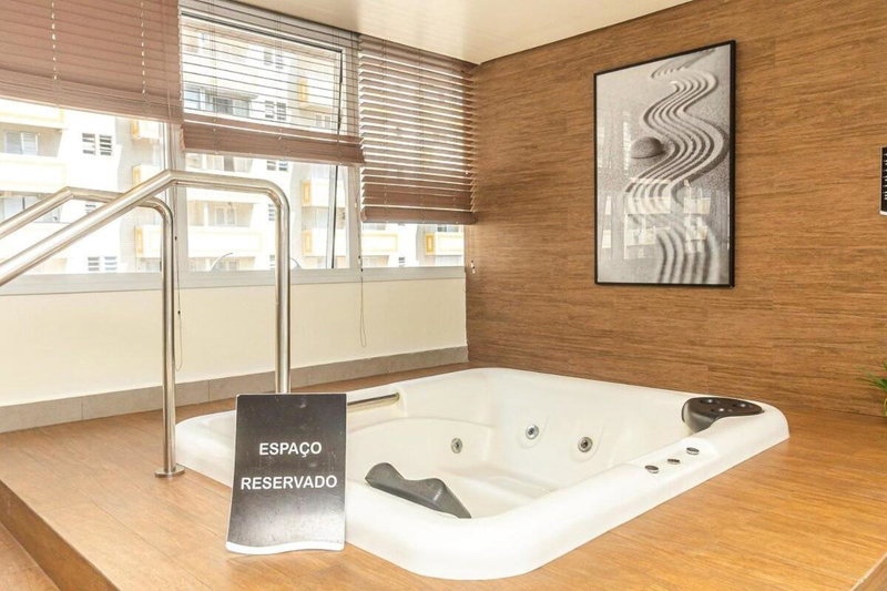 Studio moderno em condomínio de luxo pé na areia, Santos, Brazil
