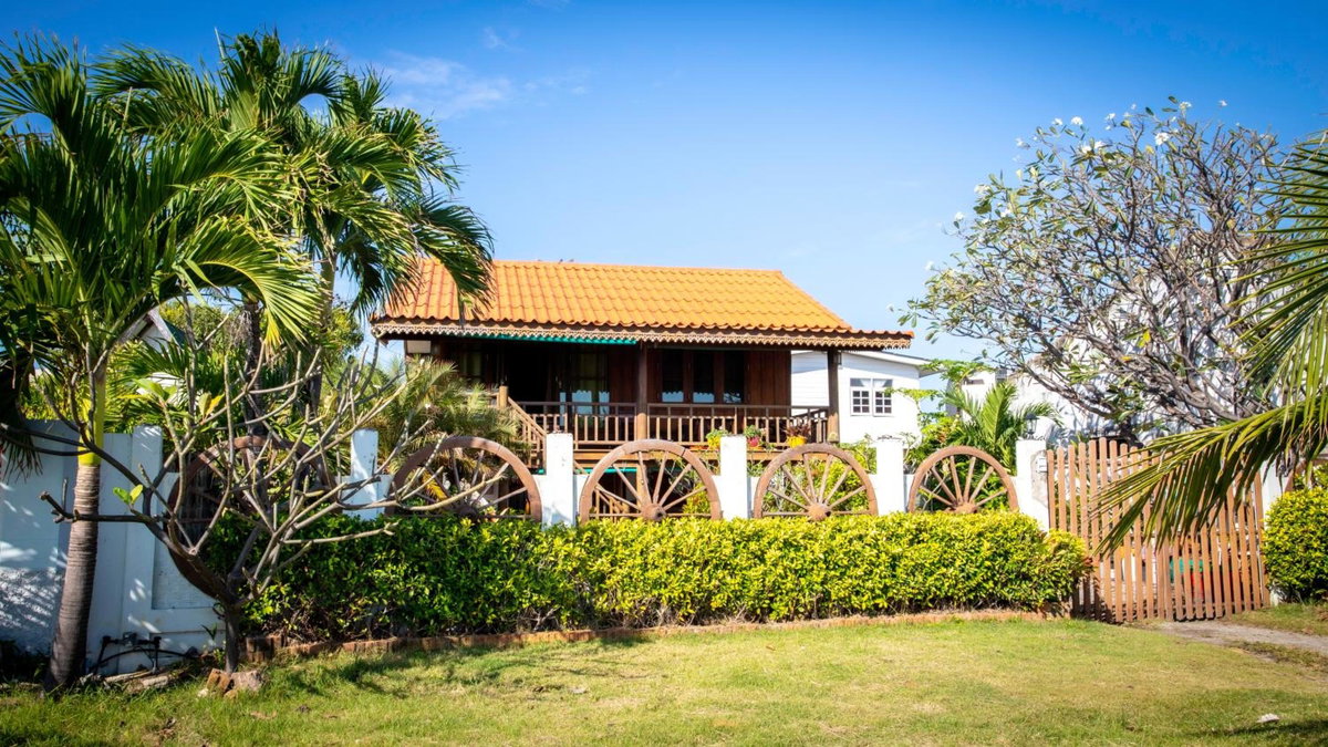 SeeSea Thai wooden house on beachfront, Thailand