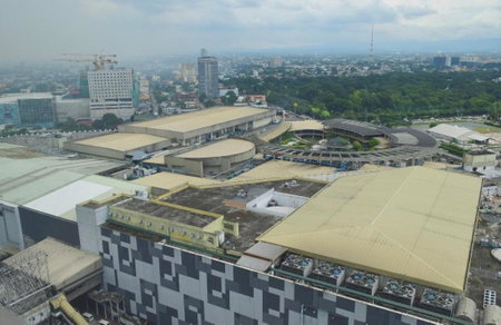 Rustic Industrial theme in front of Trinoma, Manila, Philippines