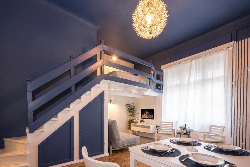 Danube studio apartment, Budapest, Hungary
