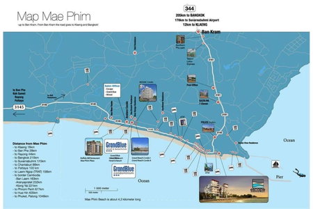 GrandBlue Condominium Mae Phim TOP FLOOR WITH SEA VIEW 706, Mae Pim, Thailand