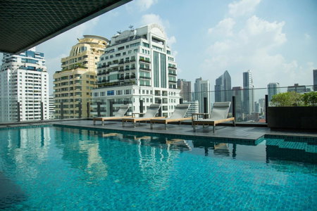 Sukhumvit 11#Luxury#Pool#Gym#BTS Nana&MRT Sukhumvit#1BR#Max4ppl, Bangkok, Thailand