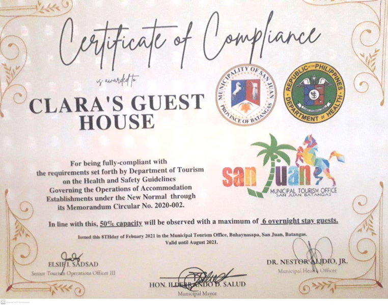 Clara's Guest House at Laiya, Laiya, Philippines