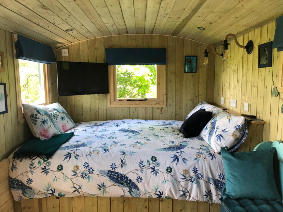 The Peacock Shepherds Hut at Hafoty Boeth, Corwen, United Kingdom