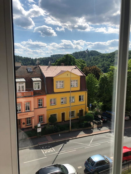 Byt s krásnou vyhlídkou na hotel Imperial, Karlovy Vary, Czechia